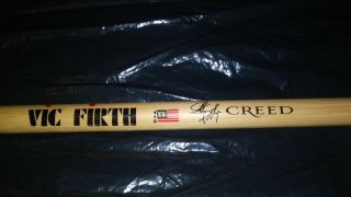 Creed Logo & Scott Phillips Concert 2000 Human Clay Tour Drumstick Drum Stick