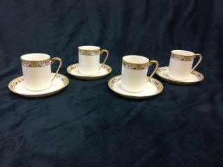 Set Of 4 Noritake The Formosa Demi Tasse Cup & Saucer Made In Japan