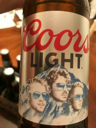 Limited Edition Jonas Brother Coors Light Glass Bottle