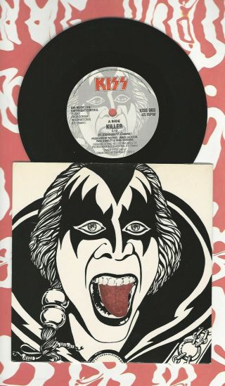Kiss Killer I Love It Loud Casablanca Uk Import 45 Record Picture Sleeve 1982 M -