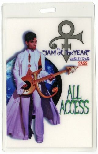 Prince Authentic 1997 - 1998 Concert Laminated Backstage Pass Jam Of The Year Tour