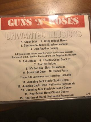 RARE GUNS N ROSES UNWANTED ILLUSIONS 1991 CD VINTAGE 4