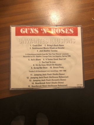 RARE GUNS N ROSES UNWANTED ILLUSIONS 1991 CD VINTAGE 5