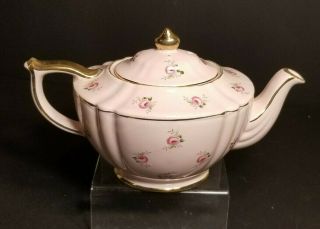 Vintage Sadler Teapot Pink Rosebuds 2353,  Made In England