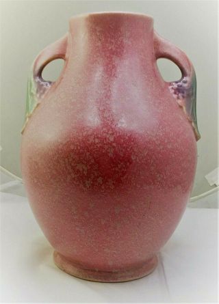 Large Roseville Mottled Pink " Tuscany " Vase - Big Beauty 348 - 10 - Ca:1924 - Xlnt
