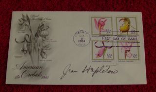 1984 American Orchids First Day Cover (fdc) - Signed By Actress Jean Stapleton
