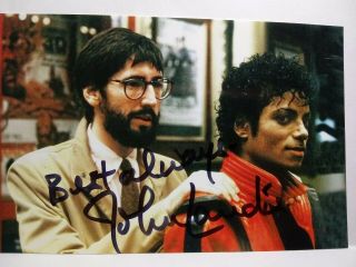 John Landis Authentic Hand Signed Autograph 4x6 Photo With Michael Jackson