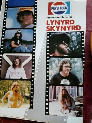 Lynyrd Skynyrd 1978 Mca Pepsi Tribute Promo Poster