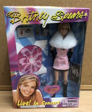 Britney Spears Live In Concert Doll Pink Dress With Cd Inside