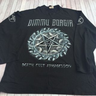 Dimmu Borgir Metal Band Tour T Shirt Size L / Xl Black Death Cult Armageddon