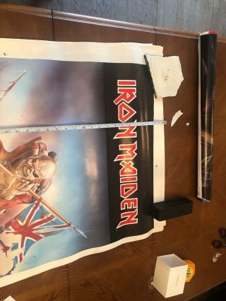 Qty 2 Vintage 1984 Iron Maiden Poster by Derek Riggs No.  1479 The trooper Inva 6
