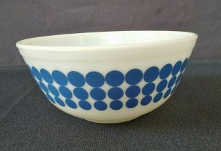 Vintage 403 Pyrex Blue Polka Dot 2 - 1/2 Qt Mixing Nesting Bowl