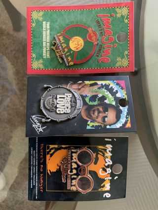 Hard Rock Cafe Imagine John Lennon Pins Limited Edition And Rings Starr Pin.