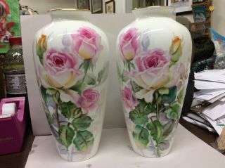 Hand Painted Noritake Nippon Toki Kaisha Vases
