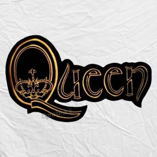 Queen Word Logo Embroidered Big Patch For Back Freddie Mercury Brian May Taylor
