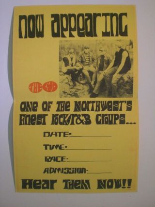 The Cyd : Orig 1968 Promo Concert Poster Flyer Spokane Wa Nw Garage Psychedelic