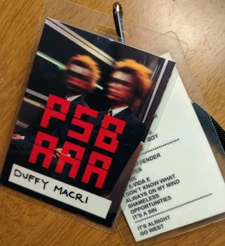 Pet Shop Boys Backstage Pass - Nightlife Tour All Access Laminated Setlist 1999