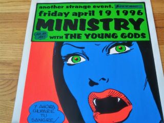Ministry Mega - Rare 1996 Concert Poster Artist Signed & Numbered - Incredible