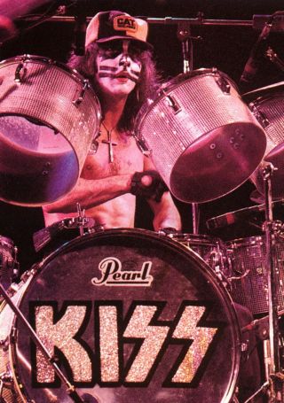 Kiss Poster Peter Criss Destroyer Era Live Concert Shot 1976 18x24