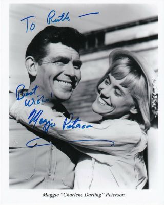 Maggie " Charlene Darling " Peterson Autographed 8 X 10 B&w Photo Inscribed