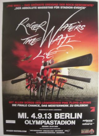 Roger Waters Concert Tour Poster 2013 Berlin Pink Floyd