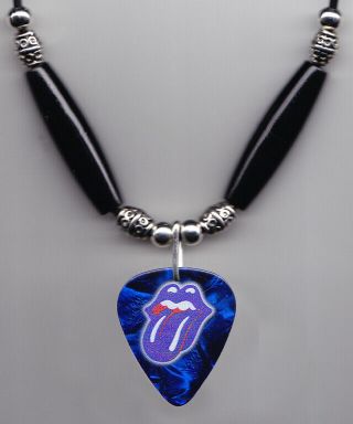 Rolling Stones Keith Richards Blue Guitar Pick Necklace - 2018 No Filter Tour