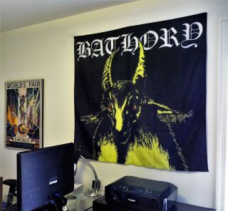 Bathory Goat First Album Huge 4x4 Banner Fabric Poster Tapestry Flag Black Metal