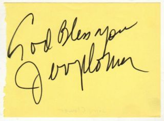 Jerry Clower Cut Signature Autograph The Mouth Of Mississippi Southern Comedy