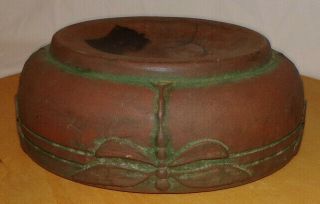 Antique Peters & Reed Moss Aztec Dragonfly Bowl 6
