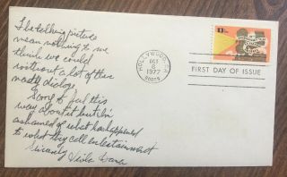 Viola Dana Hand Written Note And Autograph On First Day Of Issue Cover