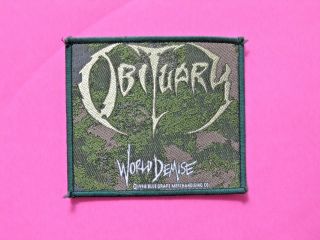 Obituary Official 1994 Vintage Patch Uk Import Sew - On Not Shirt Cd Pin Lp Poster