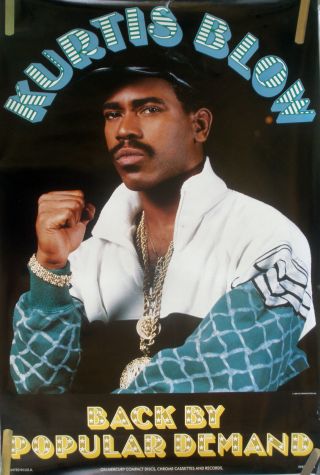 Kurtis Blow Back By Popular Demand 1988 Vintage Music Record Store Promo Poster