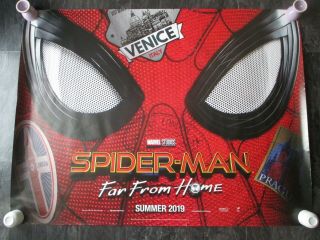 Spider - Man Far From Home Uk Movie Poster Quad Double - Sided Cinema Poste