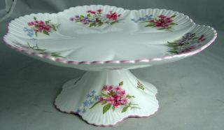 Shelley Porcelain " Stocks " Pedestal Cake Stand Compote Exc.