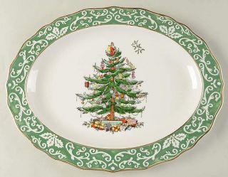 Spode Christmas Tree 15 1/4 " Oval Serving Platter 10429896