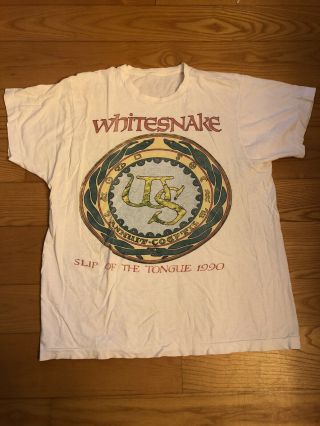 Vintage Whitesnake Slip Of The Tongue Concert Tour T - Shirt 1990 Xl