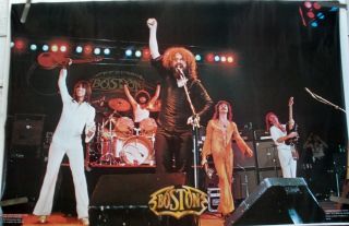 Rare Boston Live Stage 1977 Vintage Music Poster