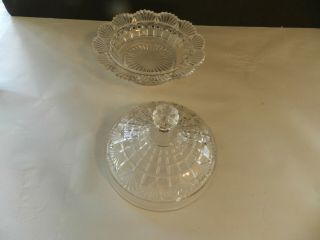 EAPG Block,  Fan - COVERED BUTTER DISH - Richards,  Hartley Co.  - 4