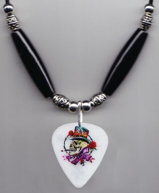 Poison Bret Michaels Signature Skull Guitar Pick Necklace - 2010 - 11 Tour