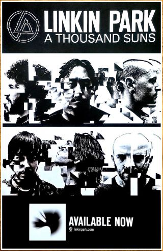 Linkin Park A Thousand Suns Ltd Ed Rare Poster Display Chester Bennington