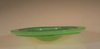 Jeannette Glass Company Dark Jadite 4 - 3/4 Inch Round Drippings Jar Lid c.  1930 3