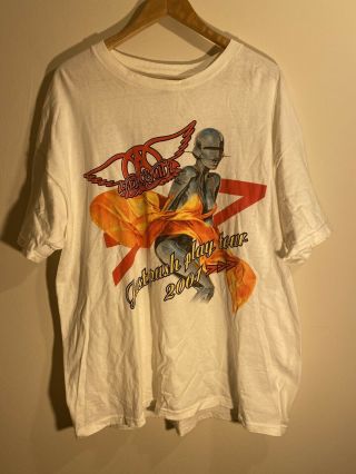 Aerosmith 2001 Just Push Play Concert Shirt Men 