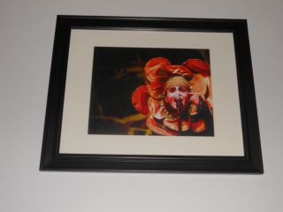Framed Genesis Peter Gabriel " Flower Outfit " Roxy 1973 Tour Print 14 " By 17 "