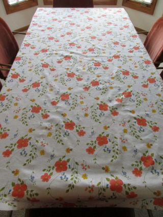 One Mikasa Just Flowers Table Cloth / Linen / Cover 59 " X78 " (extremely Rare)