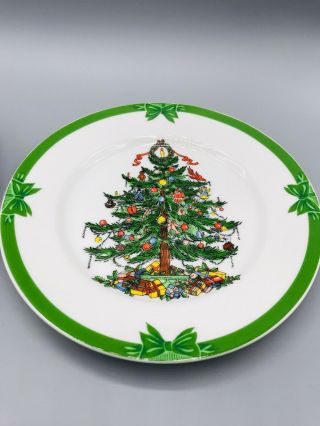 Set Of 4 Mid Century Georges Briard Yule Tide Christmas Tree Plates,  Japan