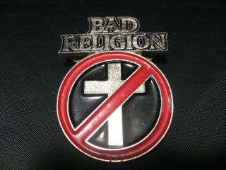 Vintage Bad Religion Punk Rock Band Metal Collectors 2 1/4 " X 1 1/2 " Lapel Pin