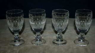 Set Of 4 Signed Waterford Crystal Colleen Sherry Wine Glasses