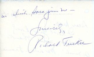S760.  Richard Tucker Autographed Hand Written Letter On Personal Stationary Dat