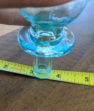 Empoli (?) Italian Glass Decanter Blue Rare Stopper Only Genie Bottle 5