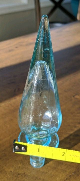Empoli (?) Italian Glass Decanter Blue Rare Stopper Only Genie Bottle 6